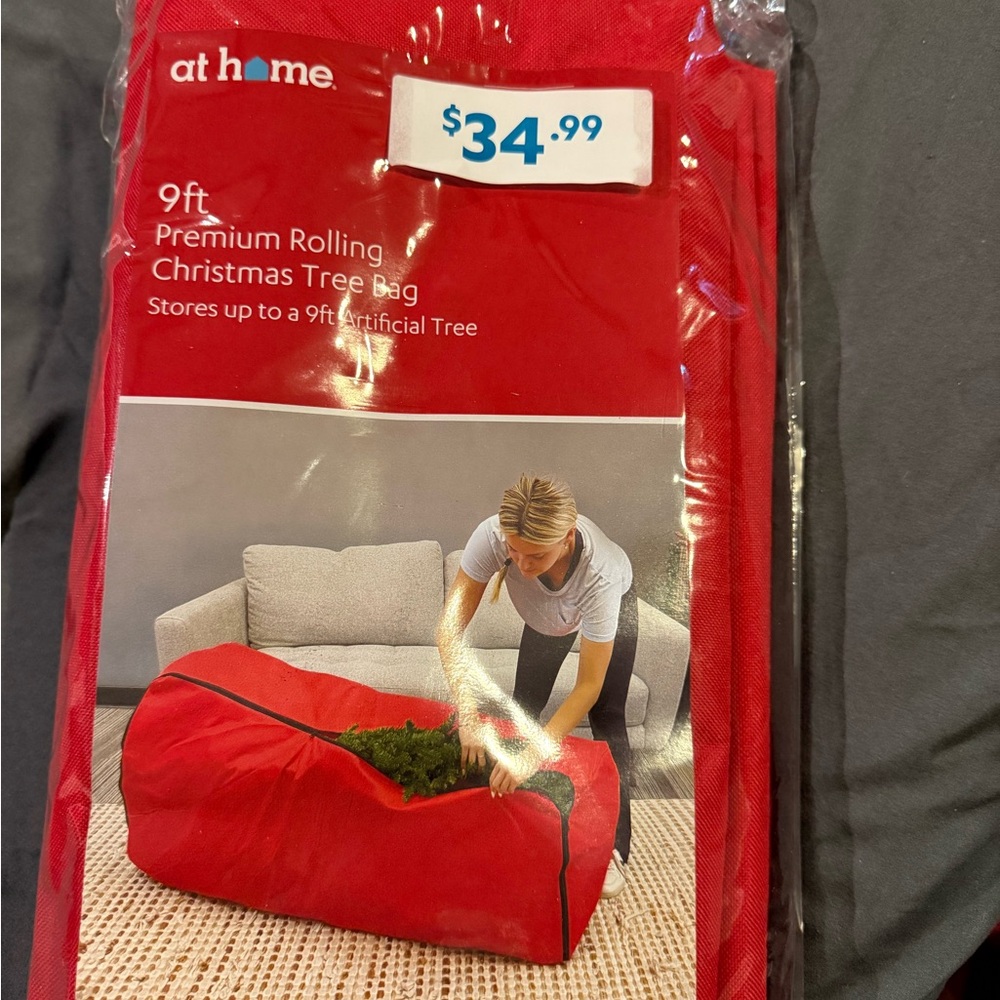 At Home Red Christmas Tree Bag